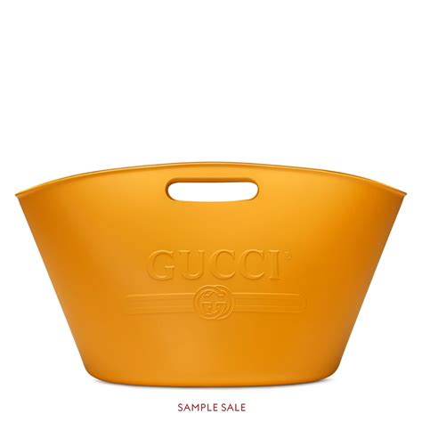 gucci yellow rubber tote